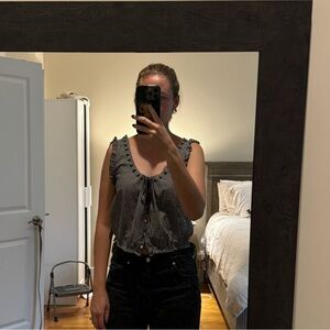 Doen Traveler Top - black gingham